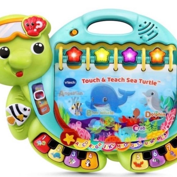 VTech Touch and Teach Sea Turtle Interactive Learning Book , Green - Picture 2 of 6